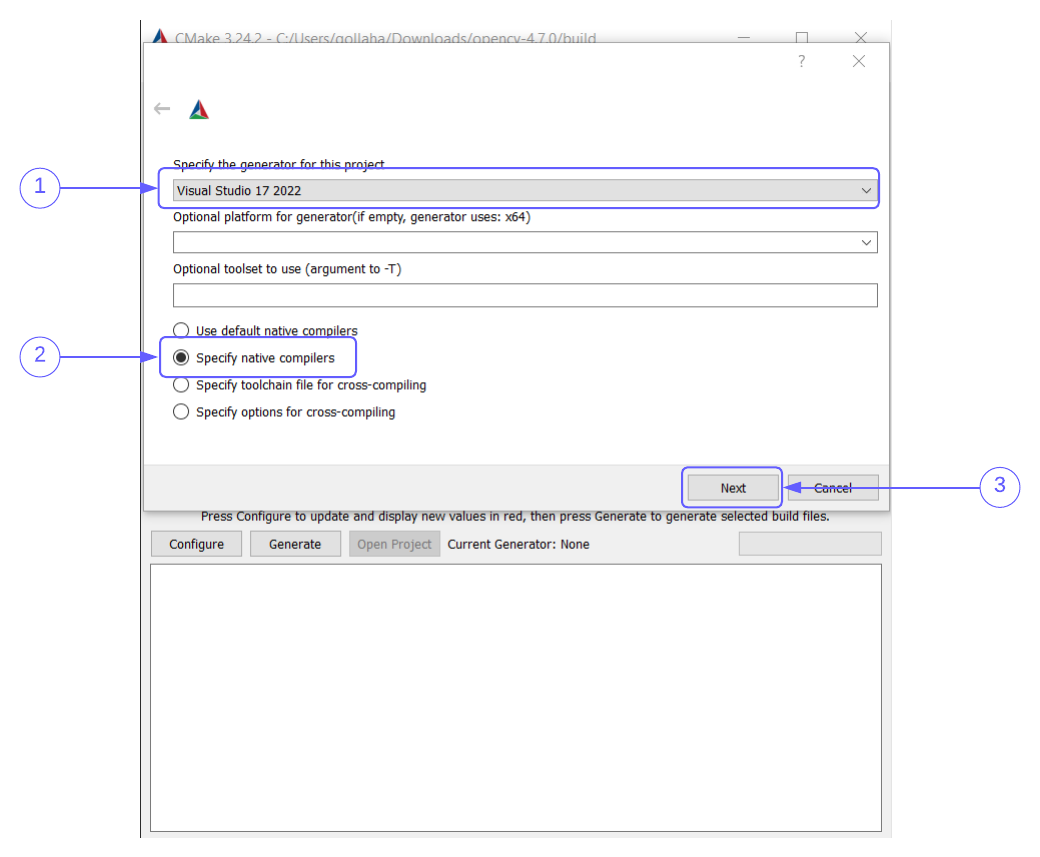 CMake GUI Configure